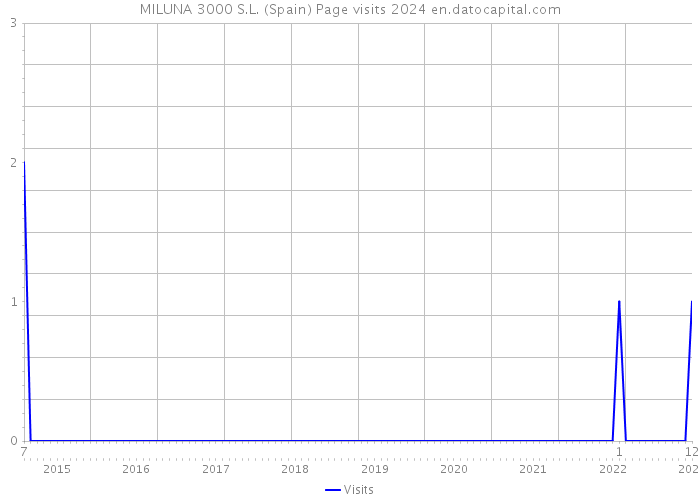 MILUNA 3000 S.L. (Spain) Page visits 2024 