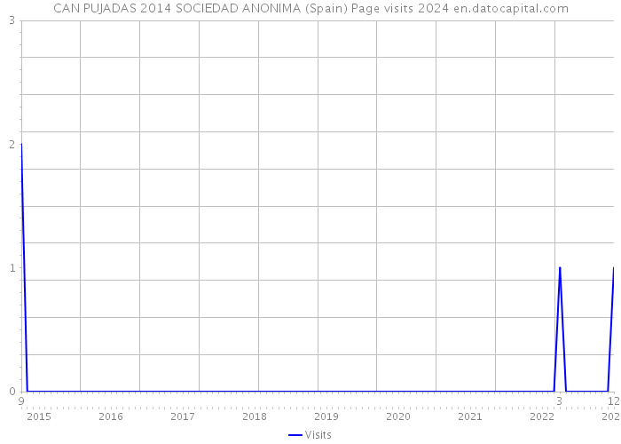 CAN PUJADAS 2014 SOCIEDAD ANONIMA (Spain) Page visits 2024 