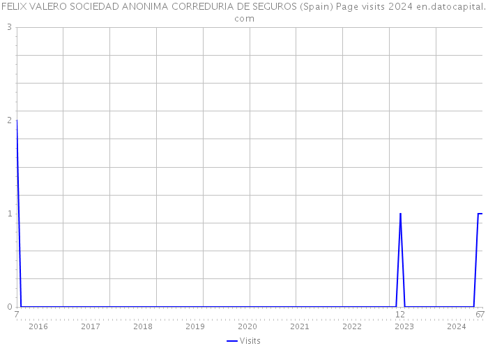 FELIX VALERO SOCIEDAD ANONIMA CORREDURIA DE SEGUROS (Spain) Page visits 2024 