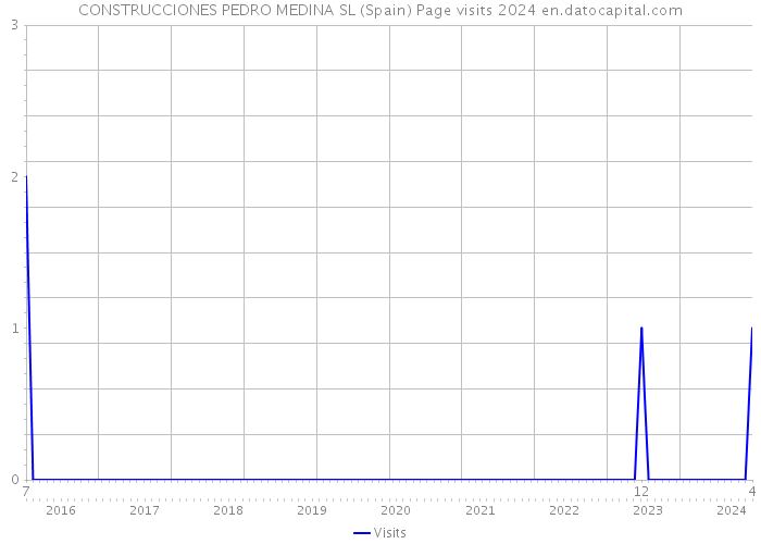 CONSTRUCCIONES PEDRO MEDINA SL (Spain) Page visits 2024 