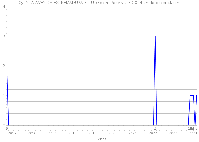 QUINTA AVENIDA EXTREMADURA S.L.U. (Spain) Page visits 2024 