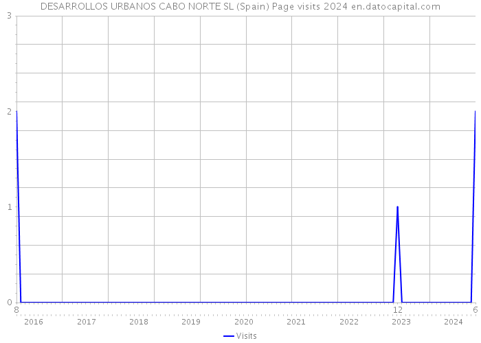 DESARROLLOS URBANOS CABO NORTE SL (Spain) Page visits 2024 