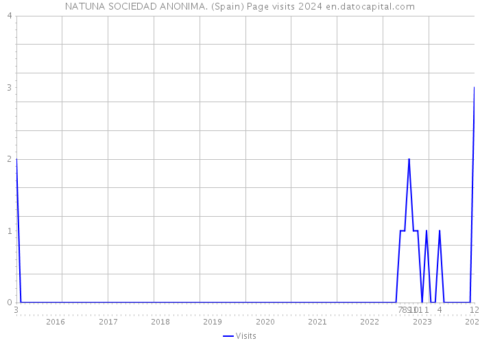 NATUNA SOCIEDAD ANONIMA. (Spain) Page visits 2024 