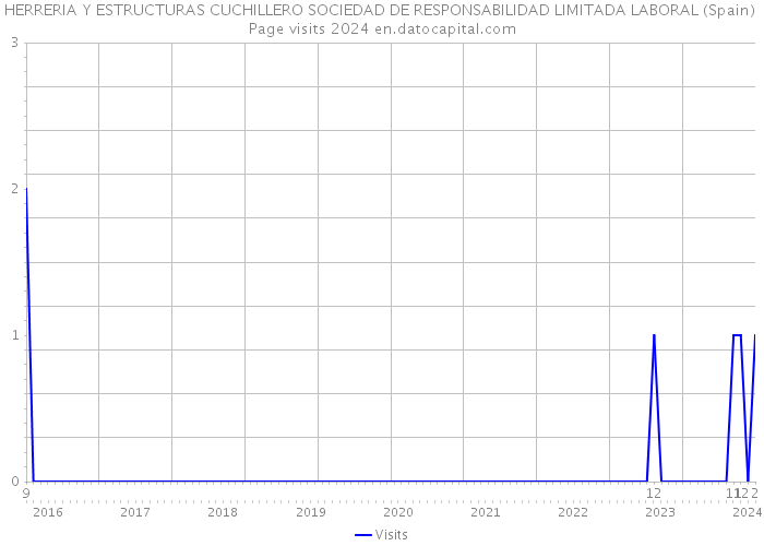 HERRERIA Y ESTRUCTURAS CUCHILLERO SOCIEDAD DE RESPONSABILIDAD LIMITADA LABORAL (Spain) Page visits 2024 