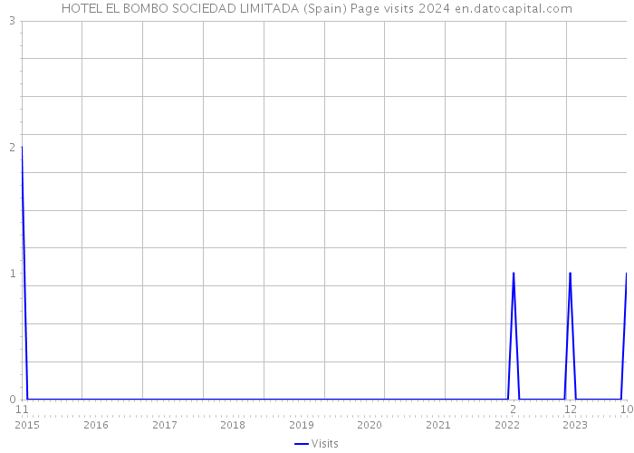 HOTEL EL BOMBO SOCIEDAD LIMITADA (Spain) Page visits 2024 