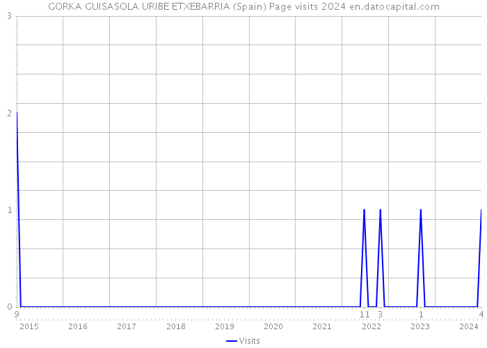 GORKA GUISASOLA URIBE ETXEBARRIA (Spain) Page visits 2024 