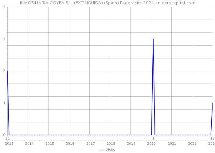 INMOBILIARIA COYBA S.L. (EXTINGUIDA) (Spain) Page visits 2024 