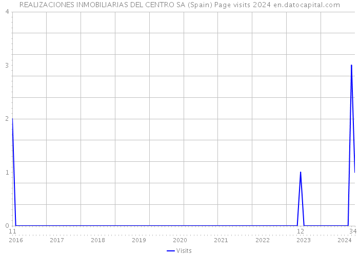 REALIZACIONES INMOBILIARIAS DEL CENTRO SA (Spain) Page visits 2024 