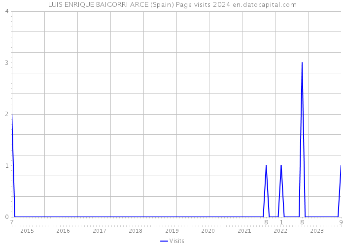 LUIS ENRIQUE BAIGORRI ARCE (Spain) Page visits 2024 