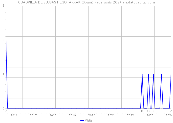 CUADRILLA DE BLUSAS HEGOTARRAK (Spain) Page visits 2024 