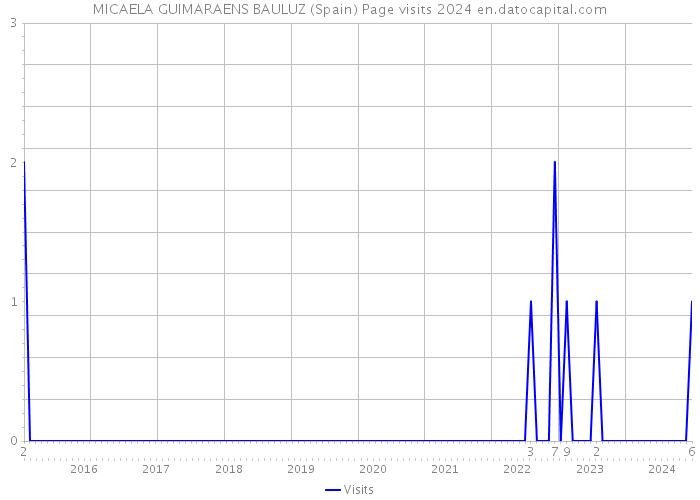 MICAELA GUIMARAENS BAULUZ (Spain) Page visits 2024 