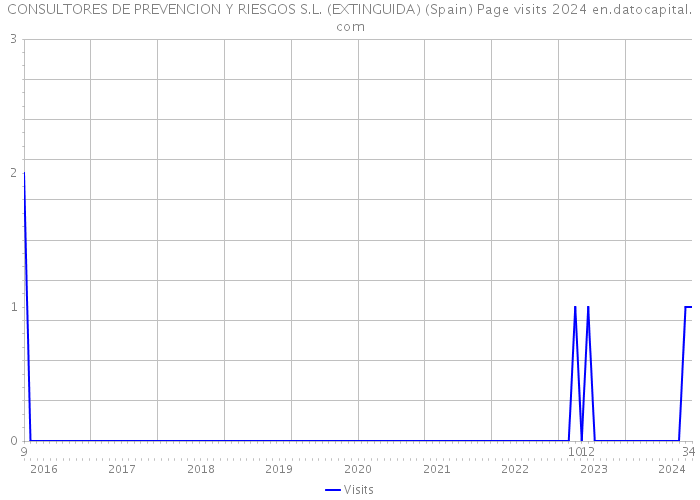 CONSULTORES DE PREVENCION Y RIESGOS S.L. (EXTINGUIDA) (Spain) Page visits 2024 