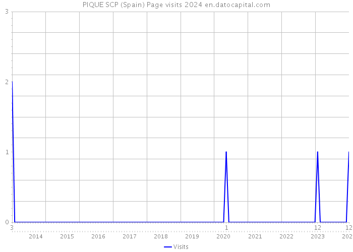PIQUE SCP (Spain) Page visits 2024 
