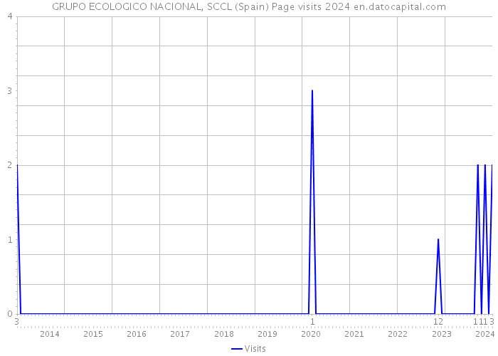 GRUPO ECOLOGICO NACIONAL, SCCL (Spain) Page visits 2024 