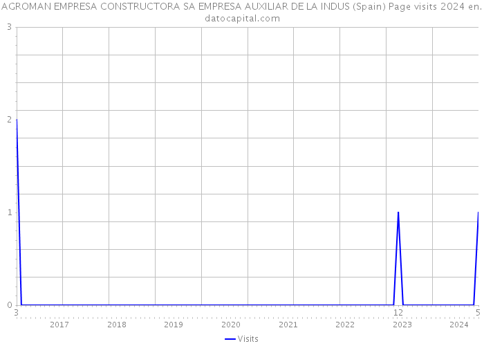 AGROMAN EMPRESA CONSTRUCTORA SA EMPRESA AUXILIAR DE LA INDUS (Spain) Page visits 2024 