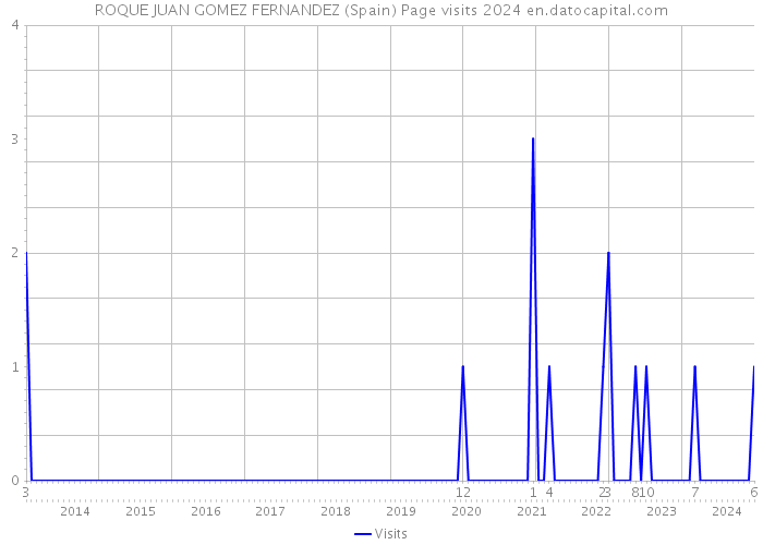 ROQUE JUAN GOMEZ FERNANDEZ (Spain) Page visits 2024 