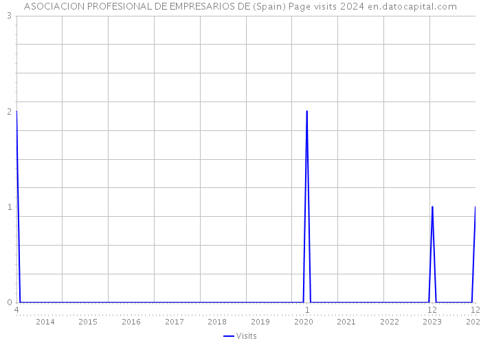 ASOCIACION PROFESIONAL DE EMPRESARIOS DE (Spain) Page visits 2024 