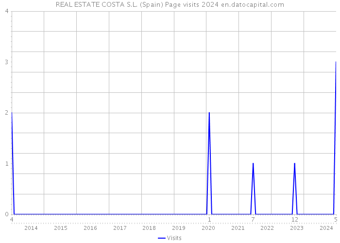 REAL ESTATE COSTA S.L. (Spain) Page visits 2024 