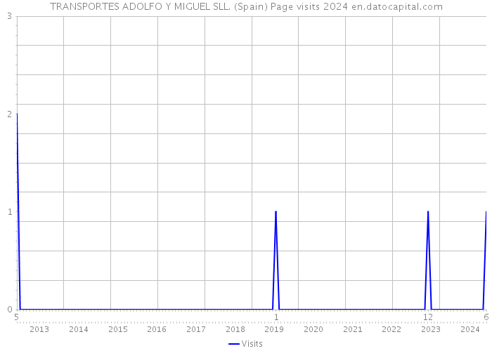 TRANSPORTES ADOLFO Y MIGUEL SLL. (Spain) Page visits 2024 