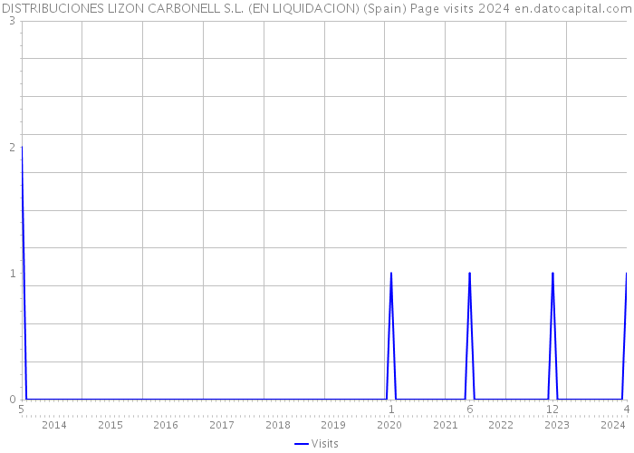 DISTRIBUCIONES LIZON CARBONELL S.L. (EN LIQUIDACION) (Spain) Page visits 2024 