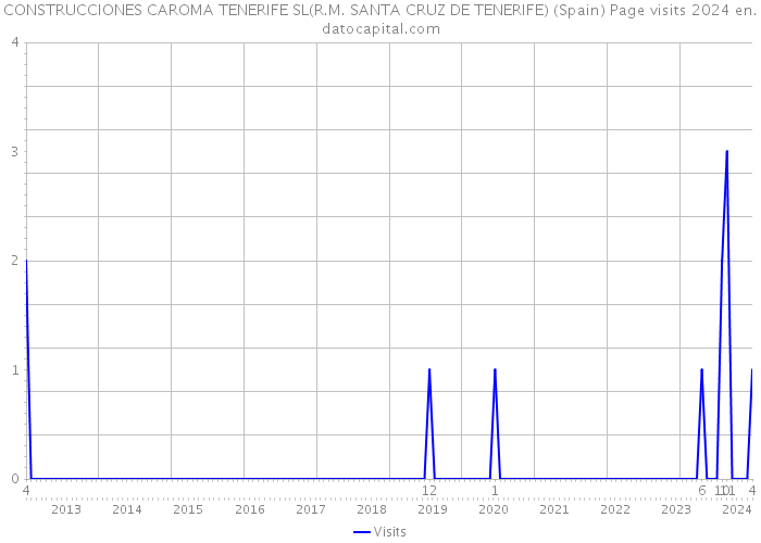 CONSTRUCCIONES CAROMA TENERIFE SL(R.M. SANTA CRUZ DE TENERIFE) (Spain) Page visits 2024 