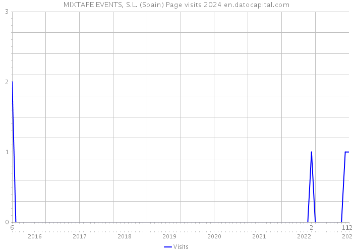MIXTAPE EVENTS, S.L. (Spain) Page visits 2024 