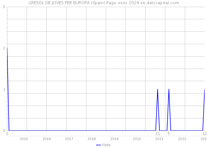 GRESOL DE JOVES PER EUROPA (Spain) Page visits 2024 