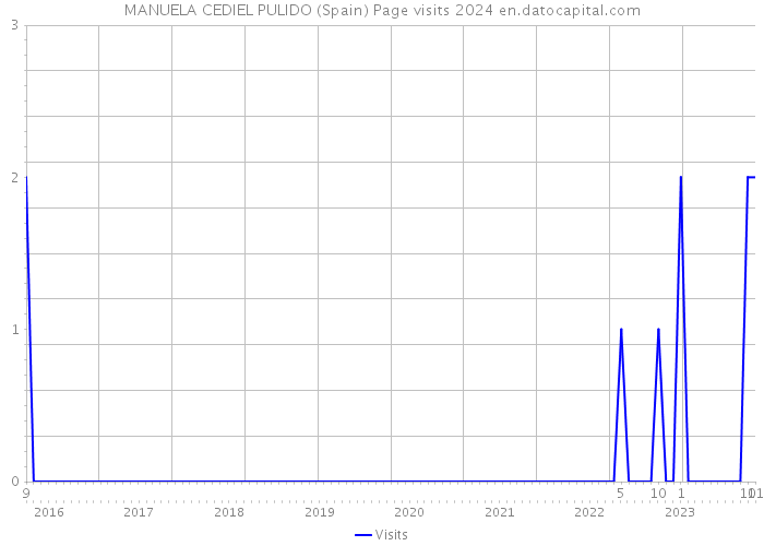 MANUELA CEDIEL PULIDO (Spain) Page visits 2024 