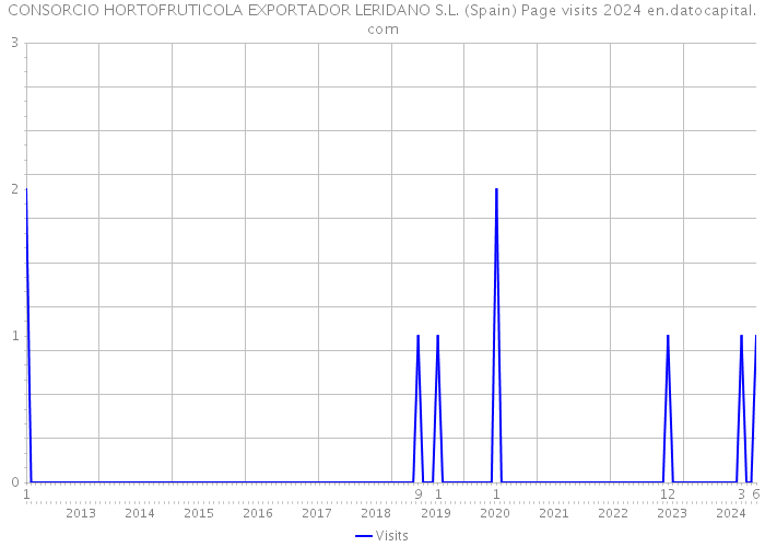 CONSORCIO HORTOFRUTICOLA EXPORTADOR LERIDANO S.L. (Spain) Page visits 2024 