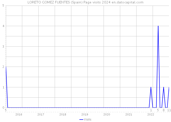 LORETO GOMEZ FUENTES (Spain) Page visits 2024 