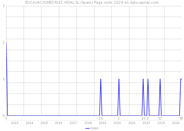 EXCAVACIONES RUIZ VIDAL SL (Spain) Page visits 2024 