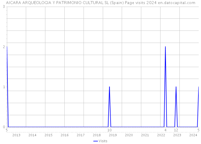 AICARA ARQUEOLOGIA Y PATRIMONIO CULTURAL SL (Spain) Page visits 2024 