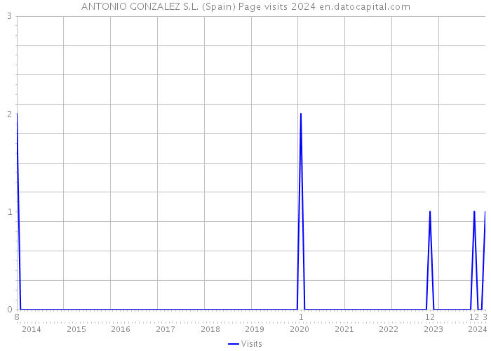 ANTONIO GONZALEZ S.L. (Spain) Page visits 2024 