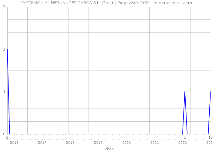 PATRIMONIAL HERNANDEZ GASCA S.L. (Spain) Page visits 2024 