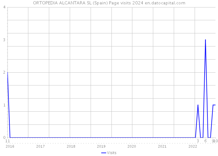 ORTOPEDIA ALCANTARA SL (Spain) Page visits 2024 