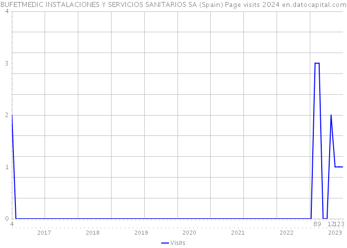 BUFETMEDIC INSTALACIONES Y SERVICIOS SANITARIOS SA (Spain) Page visits 2024 