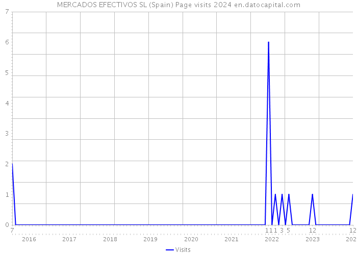 MERCADOS EFECTIVOS SL (Spain) Page visits 2024 