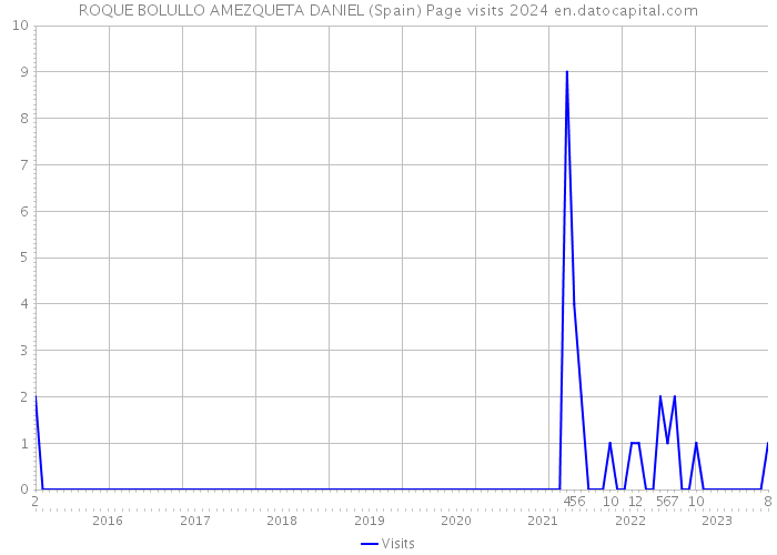 ROQUE BOLULLO AMEZQUETA DANIEL (Spain) Page visits 2024 