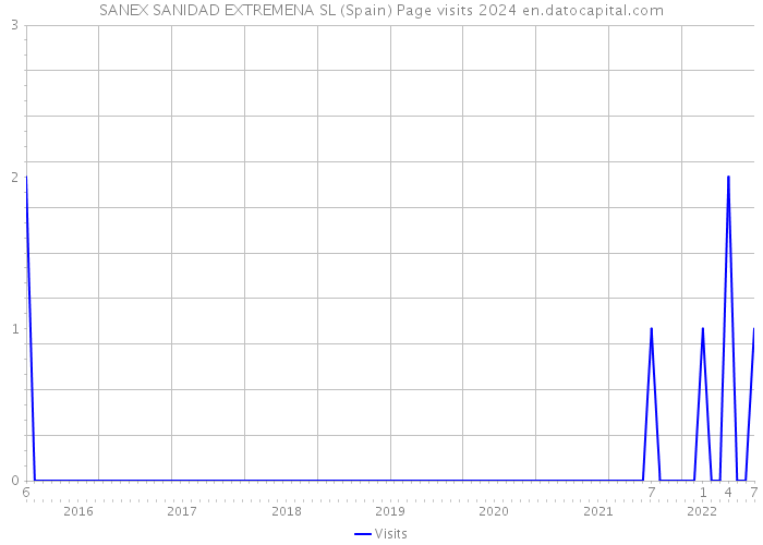 SANEX SANIDAD EXTREMENA SL (Spain) Page visits 2024 