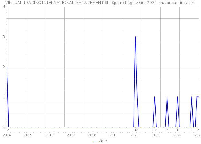 VIRTUAL TRADING INTERNATIONAL MANAGEMENT SL (Spain) Page visits 2024 