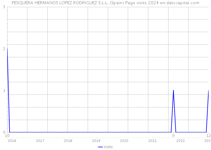 PESQUERA HERMANOS LOPEZ RODRIGUEZ S.L.L. (Spain) Page visits 2024 