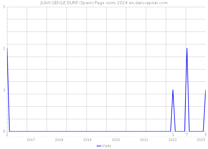 JUAN GEIGLE DURR (Spain) Page visits 2024 