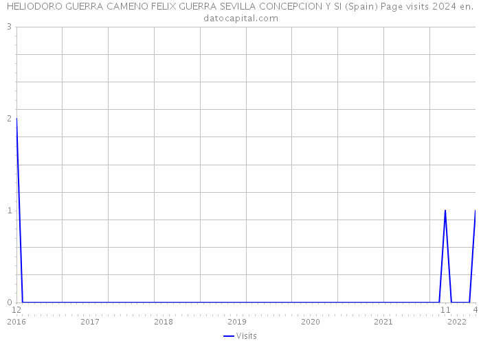 HELIODORO GUERRA CAMENO FELIX GUERRA SEVILLA CONCEPCION Y SI (Spain) Page visits 2024 