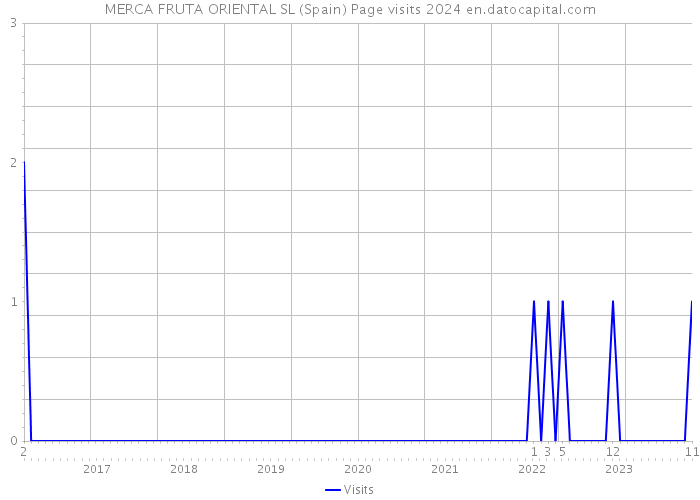 MERCA FRUTA ORIENTAL SL (Spain) Page visits 2024 