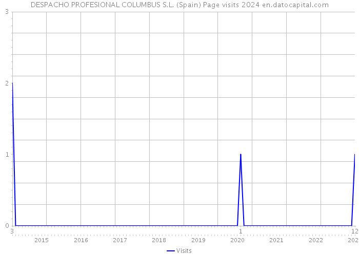 DESPACHO PROFESIONAL COLUMBUS S.L. (Spain) Page visits 2024 
