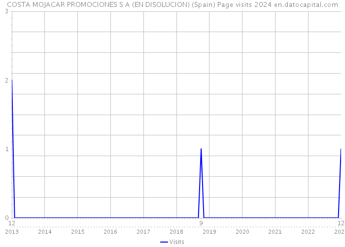 COSTA MOJACAR PROMOCIONES S A (EN DISOLUCION) (Spain) Page visits 2024 