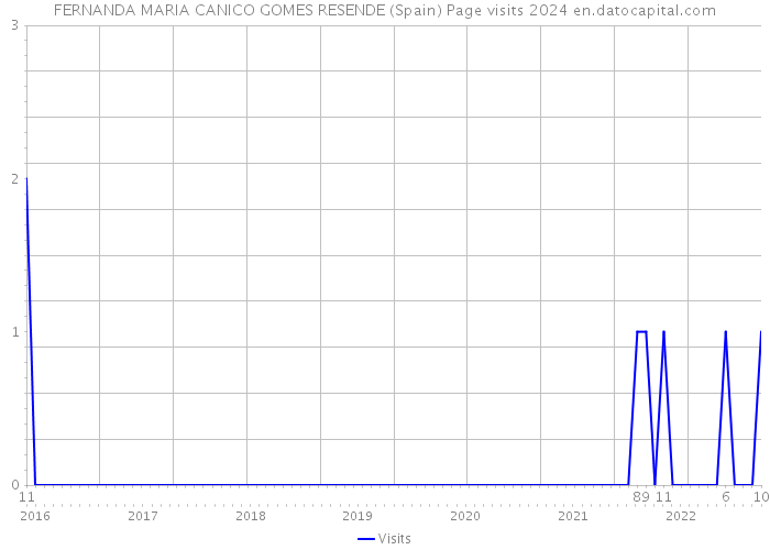 FERNANDA MARIA CANICO GOMES RESENDE (Spain) Page visits 2024 