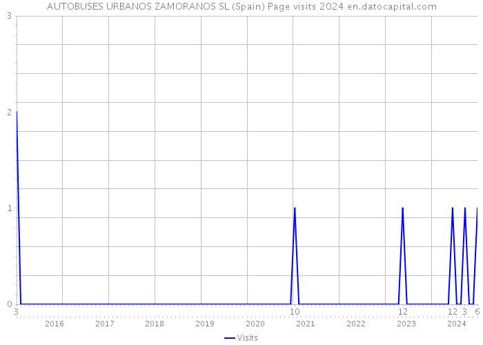 AUTOBUSES URBANOS ZAMORANOS SL (Spain) Page visits 2024 
