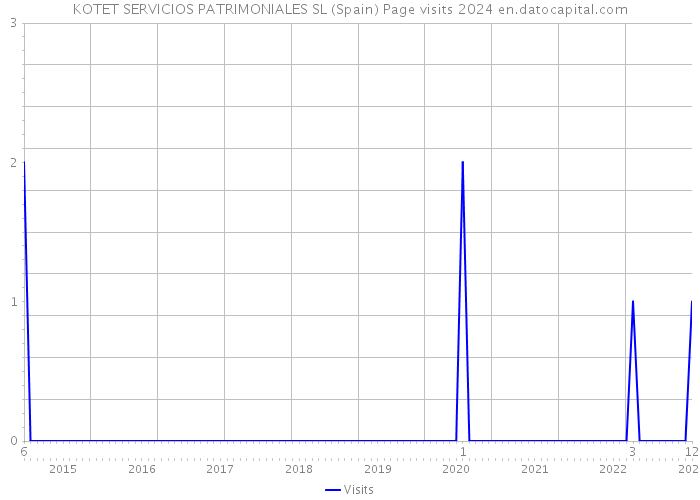 KOTET SERVICIOS PATRIMONIALES SL (Spain) Page visits 2024 