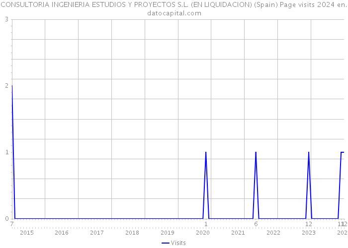 CONSULTORIA INGENIERIA ESTUDIOS Y PROYECTOS S.L. (EN LIQUIDACION) (Spain) Page visits 2024 